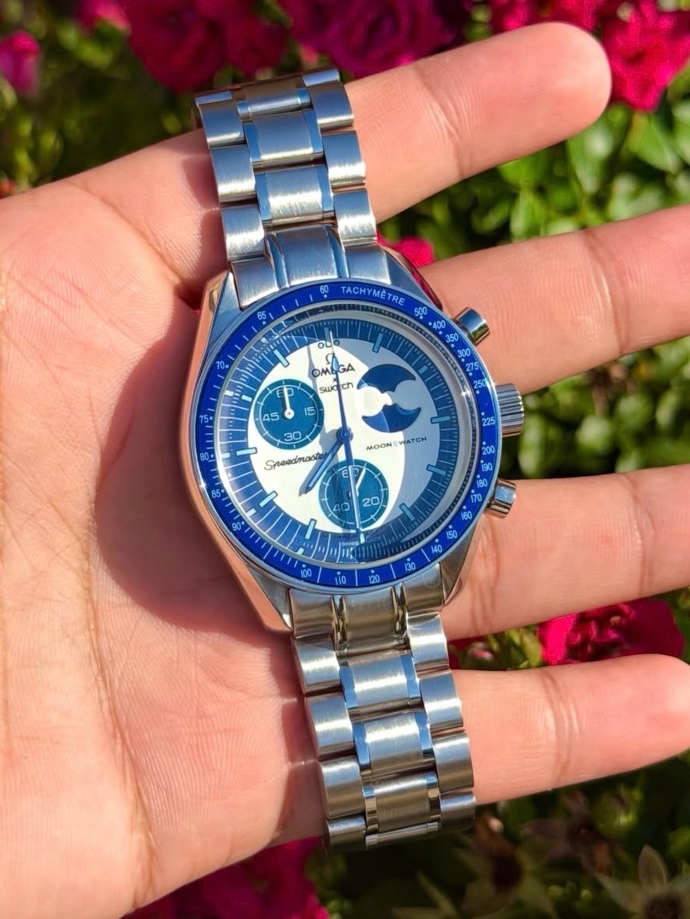 Omega Mission to the Super Blue Moonphase Metal Case Swap
